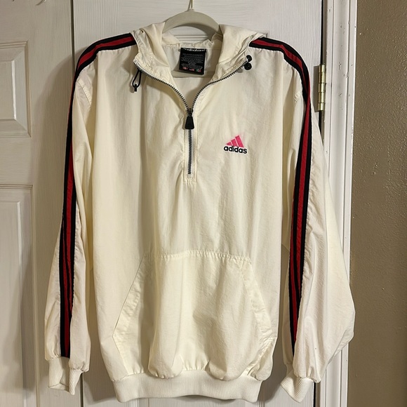 VINTAGE 80s ADIDAS WOMENS Windbreaker SZ M - Picture 1 of 6